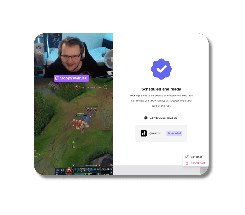 Track the real-time status of your clips
