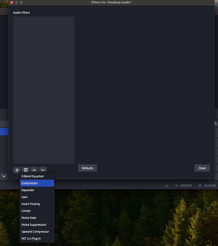 2. Add the Compressor Filter