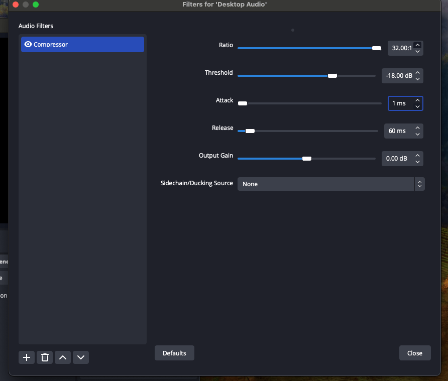 3. Configure the Compressor for Ducking