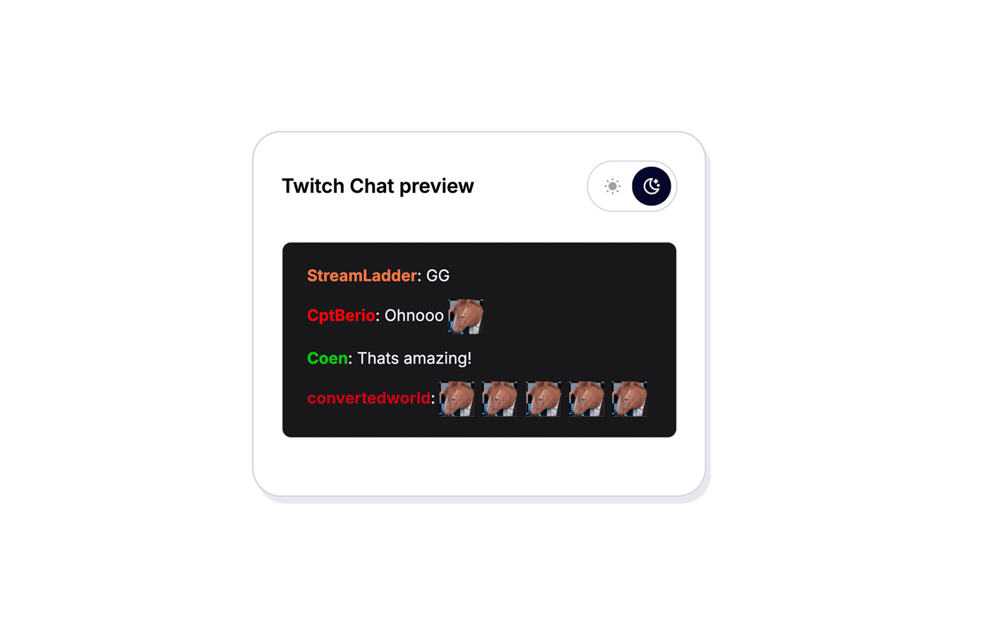 Live Twitch Chat preview