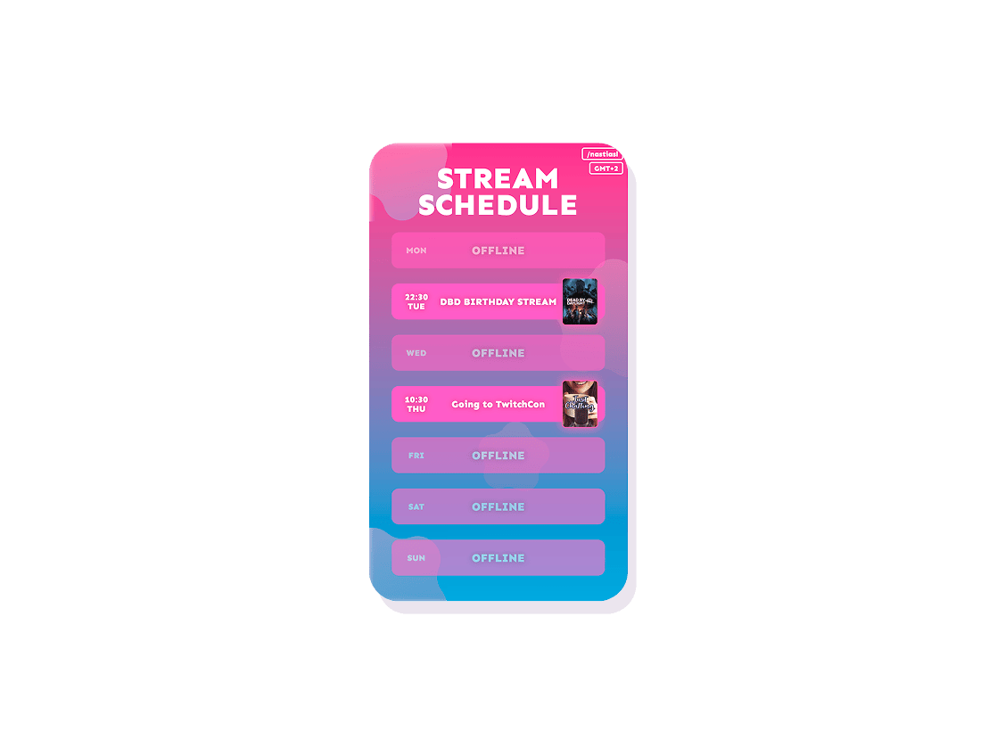 Set your stream times