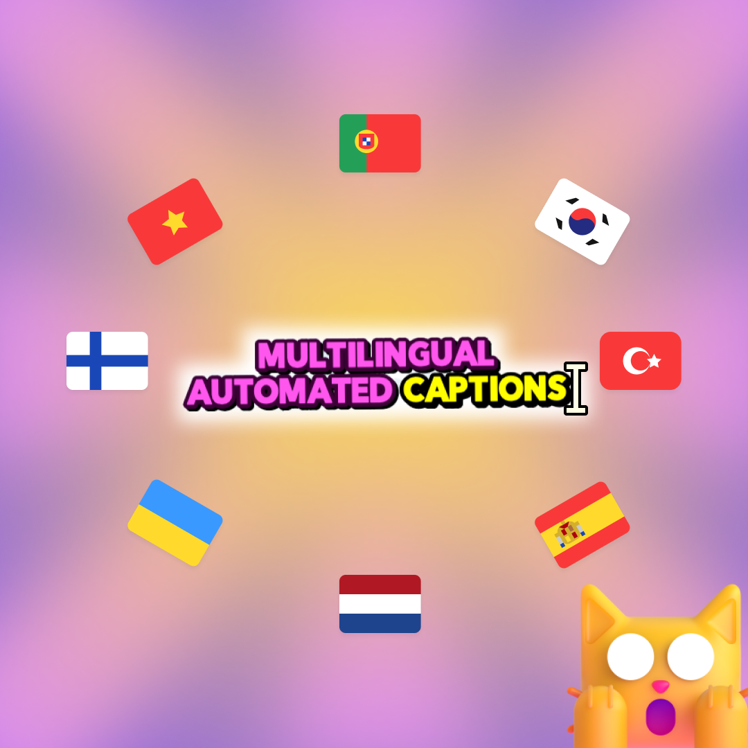 Better Videos with Multilingual Auto Captions