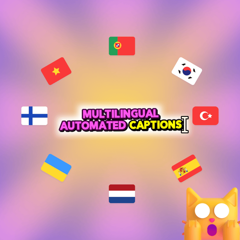 Crea mejores videos con nuestros subtítulos automatizados multilingües